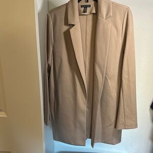 Eileen Fisher Light Tan Open-Front Blazer